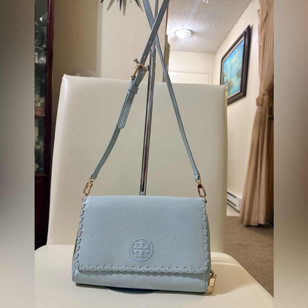 Tory Burch Marion Flat Wallet Leather Crossbody